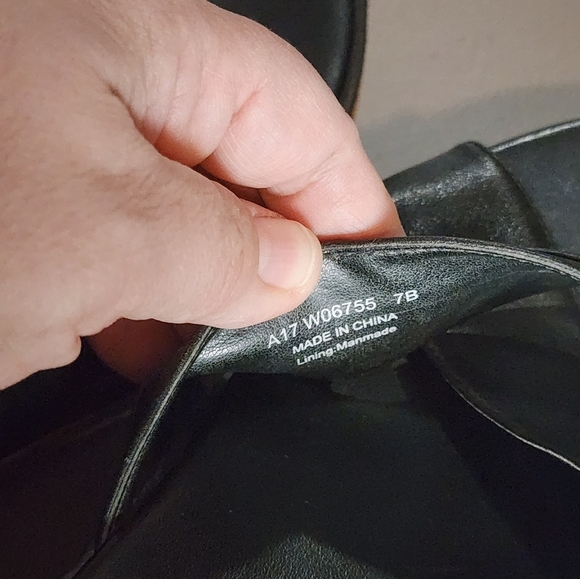 Cole Haan Grand.OS Black Leather Cork Wedge Sandals Slide 7B Comfort - Picture 13 of 14